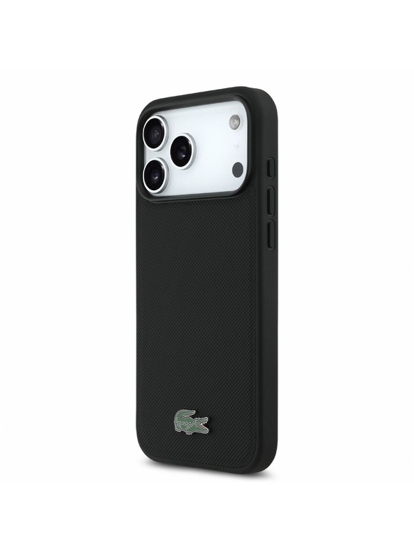 Lacoste Lacoste PVC Iconic Petit Pique Metal Logo MagSafe Hátlap iPhone 18 Pro Max Black