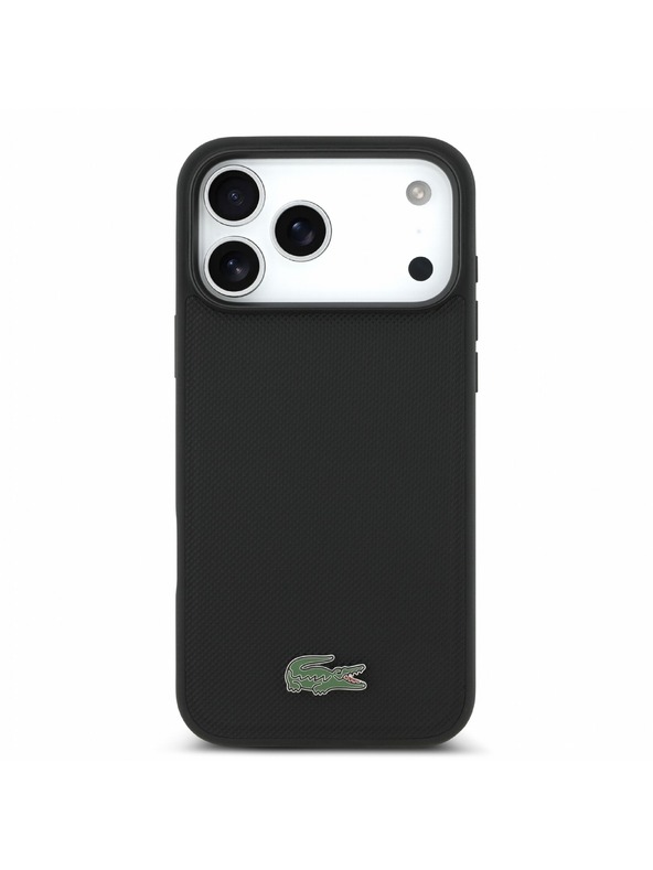 Lacoste Lacoste PVC Iconic Petit Pique Metal Logo MagSafe Hátlap iPhone 18 Pro Max Black
