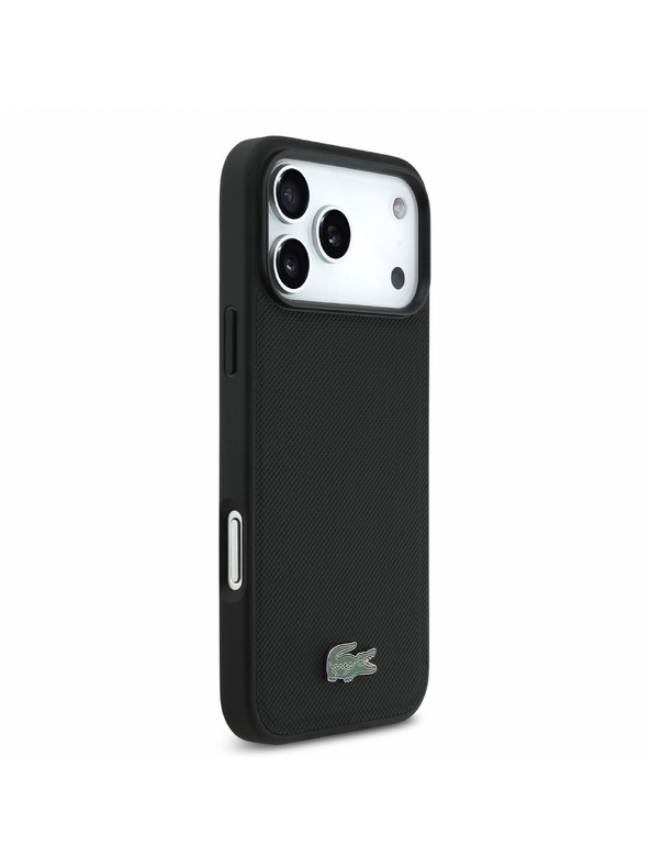 Lacoste Lacoste PVC Iconic Petit Pique Metal Logo MagSafe Hátlap iPhone 18 Pro Max Black