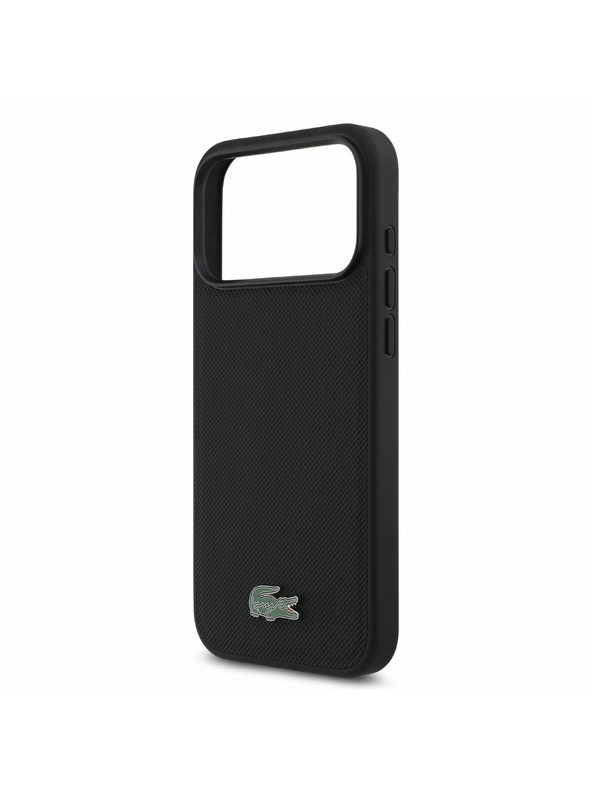 Lacoste Lacoste PVC Iconic Petit Pique Metal Logo MagSafe Hátlap iPhone 18 Pro Max Black