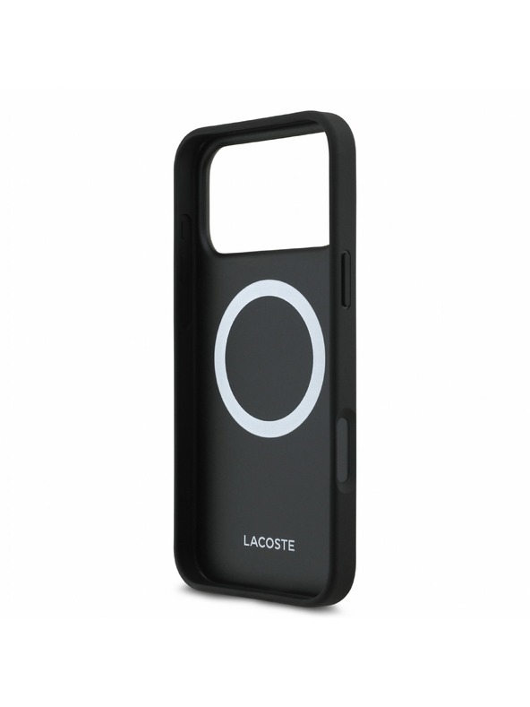 Lacoste Lacoste PVC Iconic Petit Pique Metal Logo MagSafe Hátlap iPhone 18 Pro Max Black