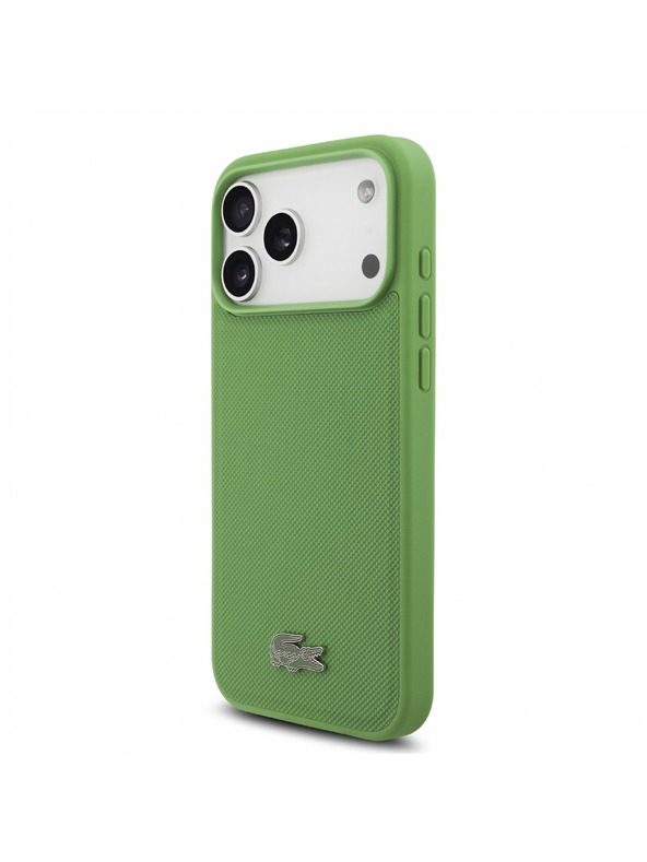 Lacoste Lacoste PVC Iconic Petit Pique Metal Logo MagSafe Hátlap iPhone 18 Pro Max Estragon