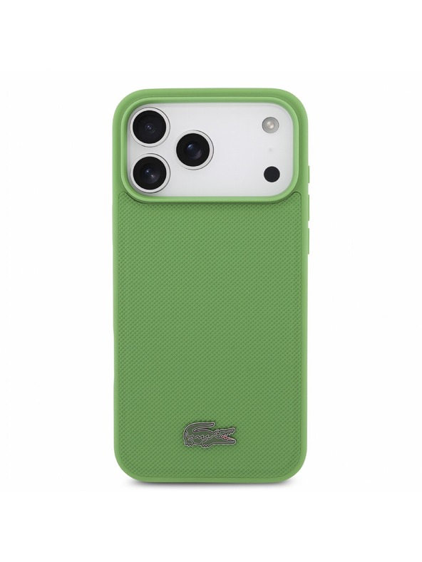 Lacoste Lacoste PVC Iconic Petit Pique Metal Logo MagSafe Hátlap iPhone 18 Pro Max Estragon