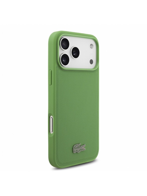 Lacoste Lacoste PVC Iconic Petit Pique Metal Logo MagSafe Hátlap iPhone 18 Pro Max Estragon