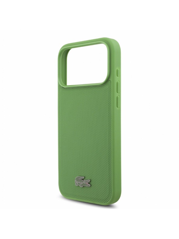 Lacoste Lacoste PVC Iconic Petit Pique Metal Logo MagSafe Hátlap iPhone 18 Pro Max Estragon