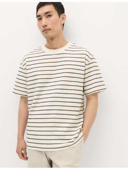 Marks & Spencer Breton póló textúrával és magas pamutaránnyal Marks & Spencer barna