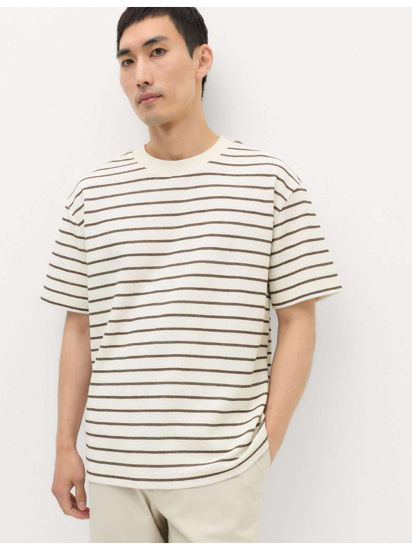 Marks & Spencer Breton póló textúrával és magas pamutaránnyal Marks & Spencer barna