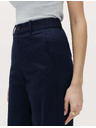 Marks & Spencer Chino nadrág széles szárral és magas pamutaránnyal Marks & Spencer tengerkék