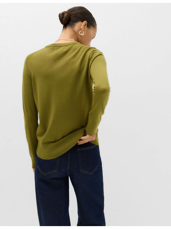 Marks & Spencer Pulóver guláris nyakkal tiszta merino gyapjúból Marks & Spencer zöld