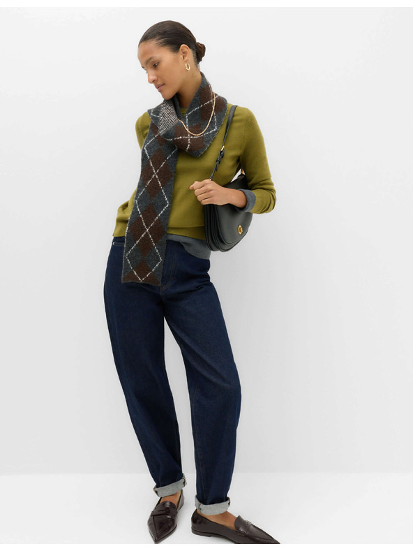 Marks & Spencer Pulóver guláris nyakkal tiszta merino gyapjúból Marks & Spencer zöld