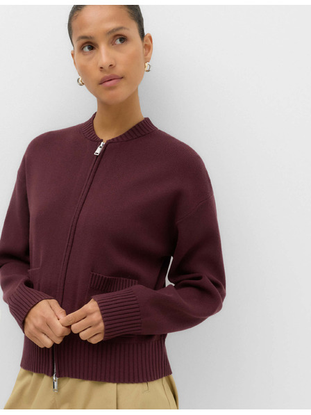 Marks & Spencer Kötött bomber kardigan cipzárral Marks & Spencer piros