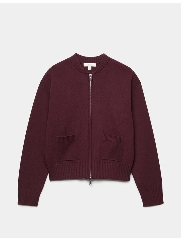 Marks & Spencer Kötött bomber kardigan cipzárral Marks & Spencer piros