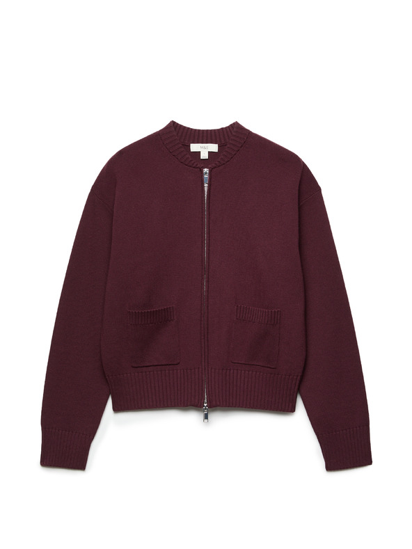 Marks & Spencer Kötött bomber kardigan cipzárral Marks & Spencer piros