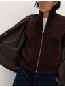 Marks & Spencer Bomber kardigan állónyakkal buklé és gyapjúból Marks & Spencer barna