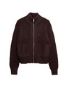 Marks & Spencer Bomber kardigan állónyakkal buklé és gyapjúból Marks & Spencer barna