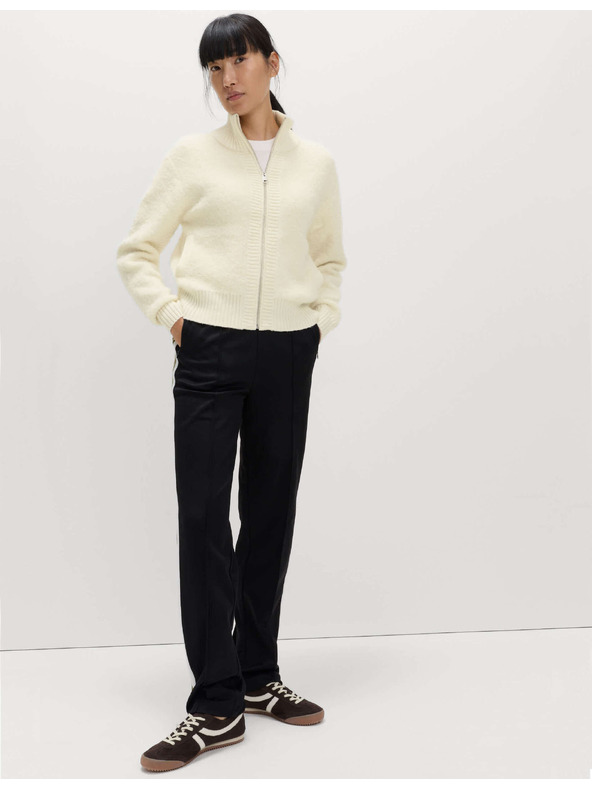 Marks & Spencer Bomber kardigan állónyakkal buklé és gyapjúból Marks & Spencer krémszín