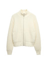 Marks & Spencer Bomber kardigan állónyakkal buklé és gyapjúból Marks & Spencer krémszín