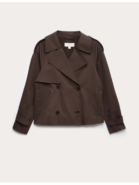 Marks & Spencer Rövid trench kabát tiszta pamutonból Marks & Spencer barna