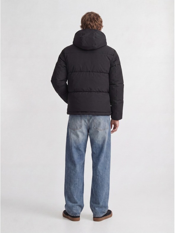 Jack & Jones JJGALAXY férfi téli steppelt dzseki black