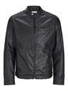 Jack & Jones JJEDYLAN férfi fekete bőr kabát