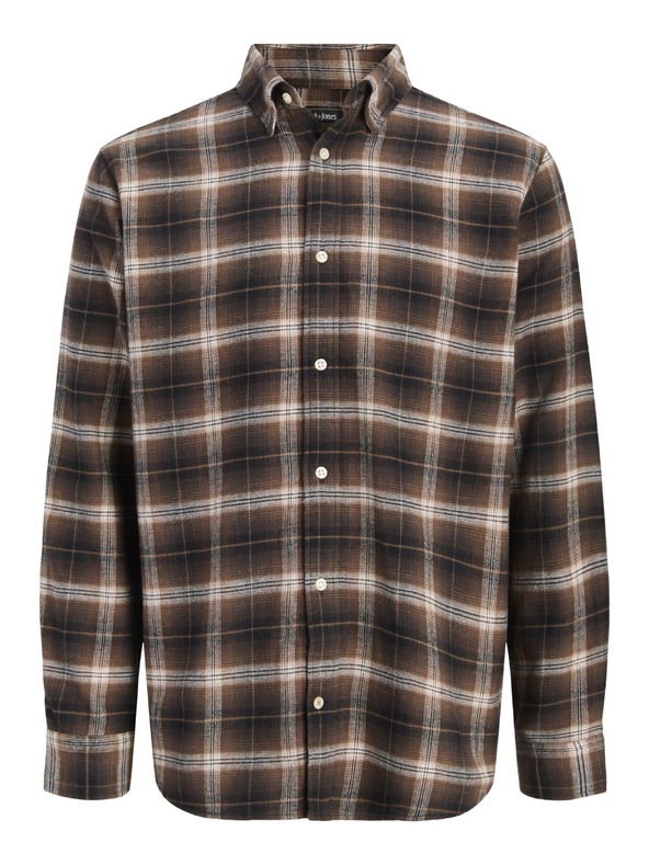 Jack & Jones Flanel kockás férfi ing barna