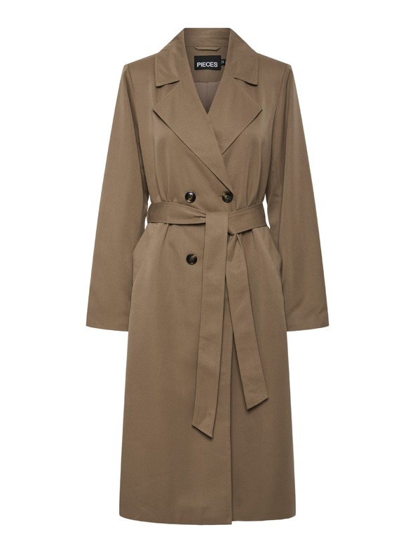Pieces SCARLETT barna női trench kabát