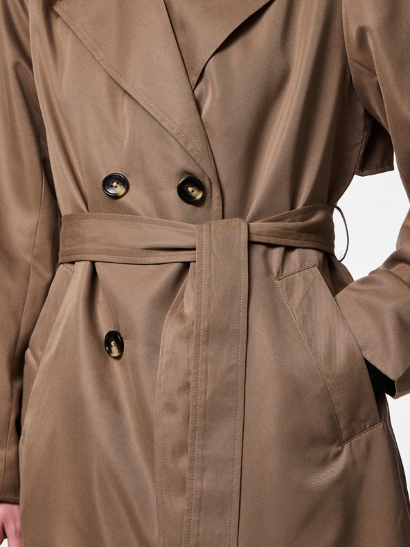 Pieces SCARLETT barna női trench kabát