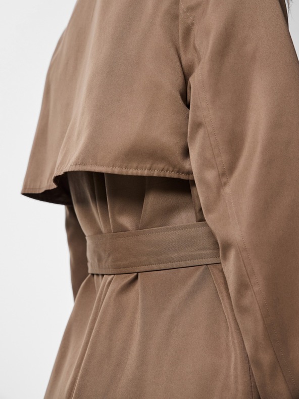 Pieces SCARLETT barna női trench kabát
