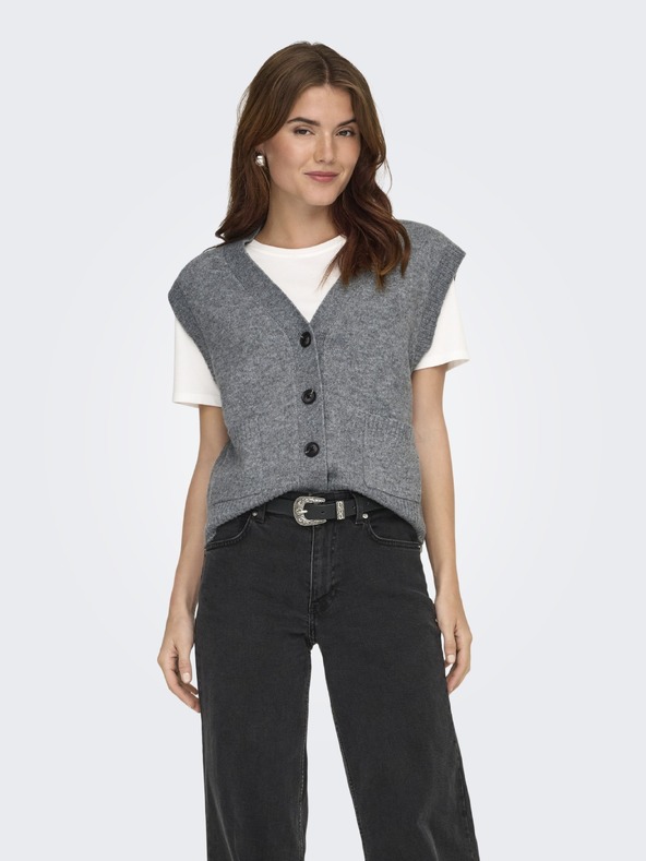 Jacqueline de Yong Ujjatlan kardigan SUPER grey melange