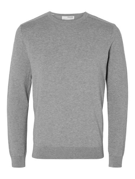 SELECTED Férfi SLMBERG pulóver medium grey