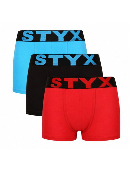 Styx Szett három - gyerek boxeralsó Styx sport gumi többszínű