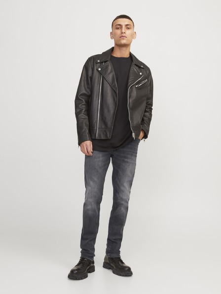 Jack & Jones JJIGLENN férfi fekete slim fit farmer