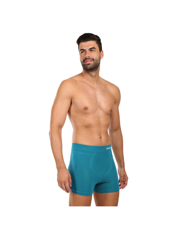 Nedeto Nedeto férfi varrás nélküli bambusz boxer tengerkék