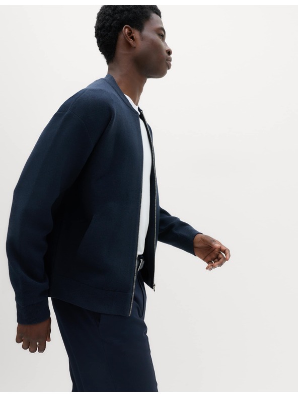 Marks & Spencer Kötött bomber kabát kötött fonalból Marks & Spencer tengeri kék