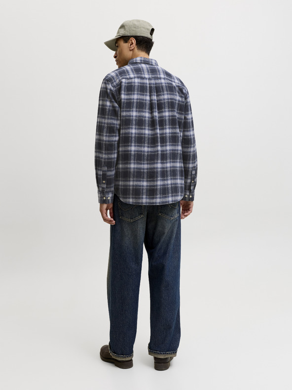 Jack & Jones Flanel kockás férfi ing navy