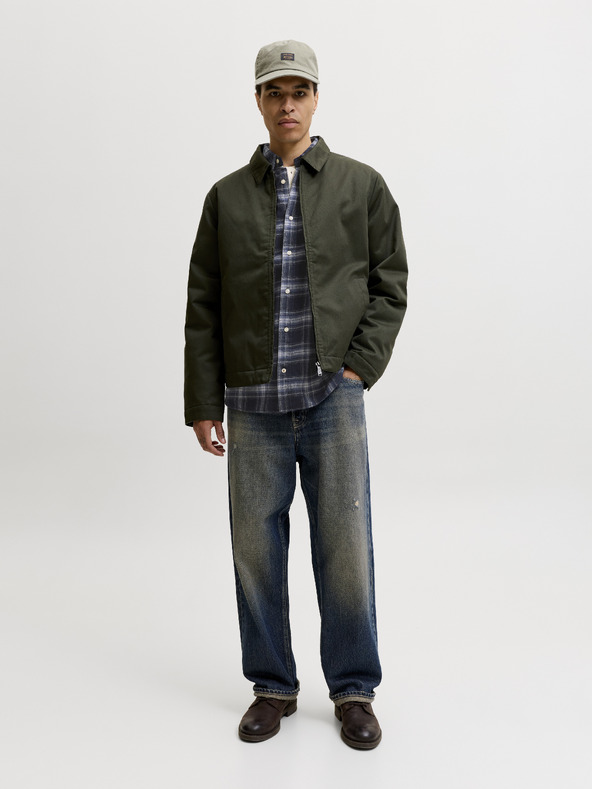 Jack & Jones Flanel kockás férfi ing navy