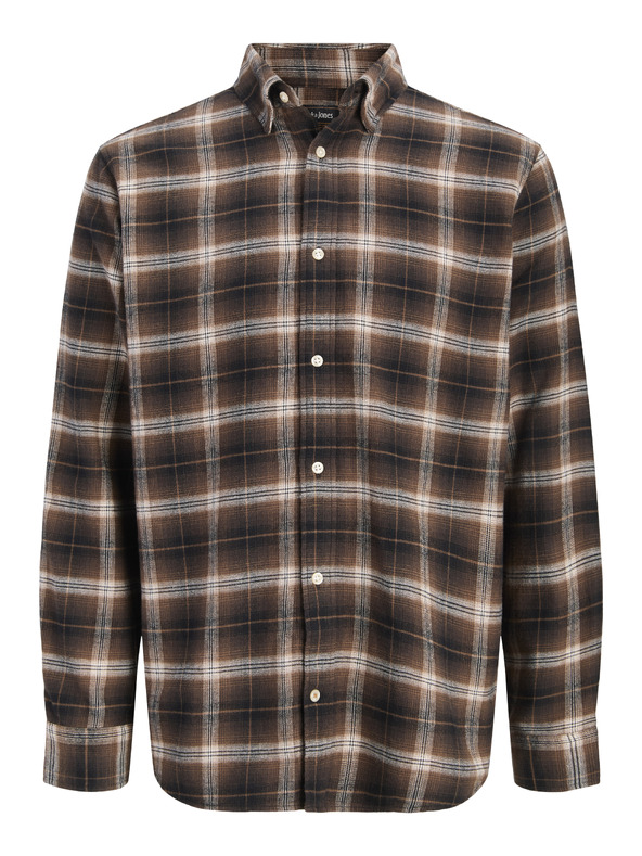 Jack & Jones Flanel kockás férfi ing barna