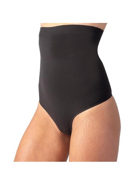 Bellinda INVISIBLE SILHOUETTE HIGH WAIST THONG - Női formáló magasított tanga - fekete