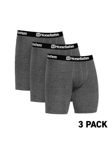Horsefeathers Boxer Dynasty Long 3Pack - heather anthracite