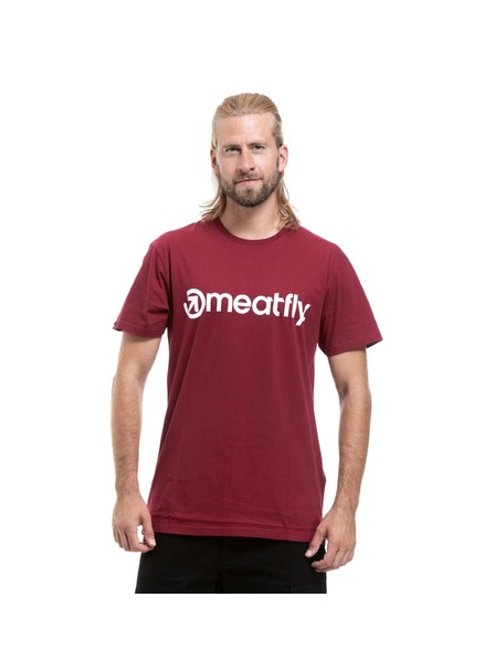 Meatfly Meatfly férfi póló MF Logo Brown Red