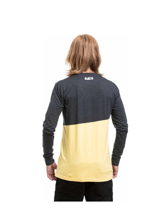 Meatfly Meatfly férfi hosszú ujjú póló Judgement Yellow Cream / Charcoal Heather