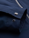 Ombre Clothing Férfi könnyű átmeneti cipzáras kabát klasszikus gallérral – sötétkék V1 OM-JANP-0224 Ombre Clothing