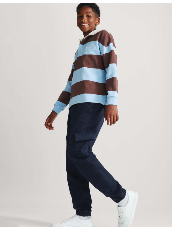 Marks & Spencer Stretch zakó stílusú nadrág magas pamutarányú (6–16 éves) Marks & Spencer tengerészkék