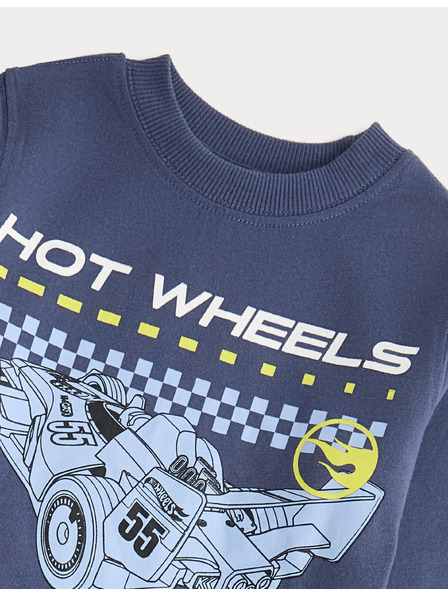 Marks & Spencer Tiszta pamutból készült pizsamakomplett Hot Wheels™ motívummal (1–8 év) Marks & Spencer tengerészkék