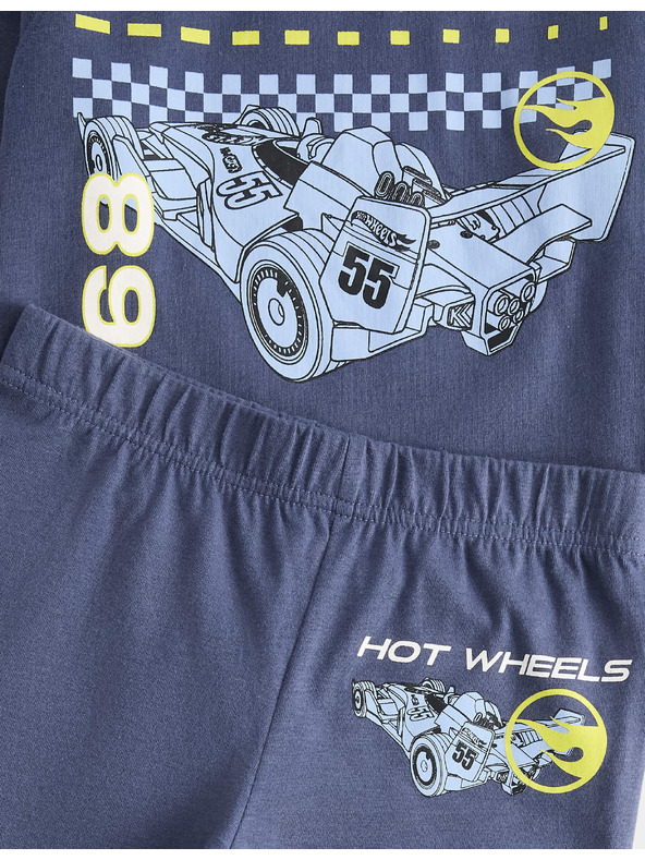 Marks & Spencer Tiszta pamutból készült pizsamakomplett Hot Wheels™ motívummal (1–8 év) Marks & Spencer tengerészkék
